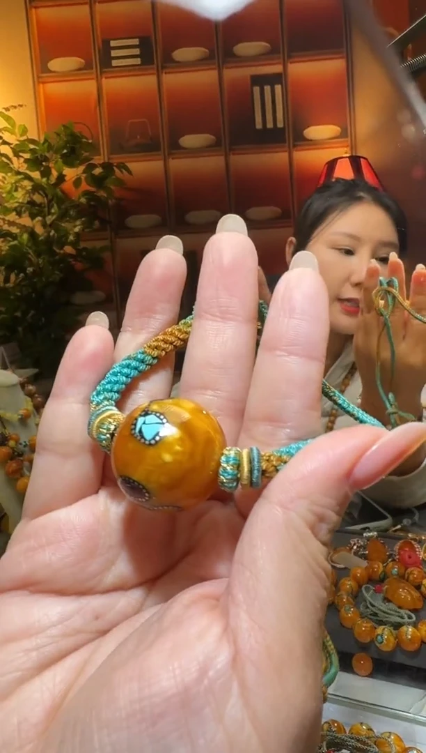 蜜蜡颈饰未镶嵌3112天然蜜蜡珠宝奇石全都保真