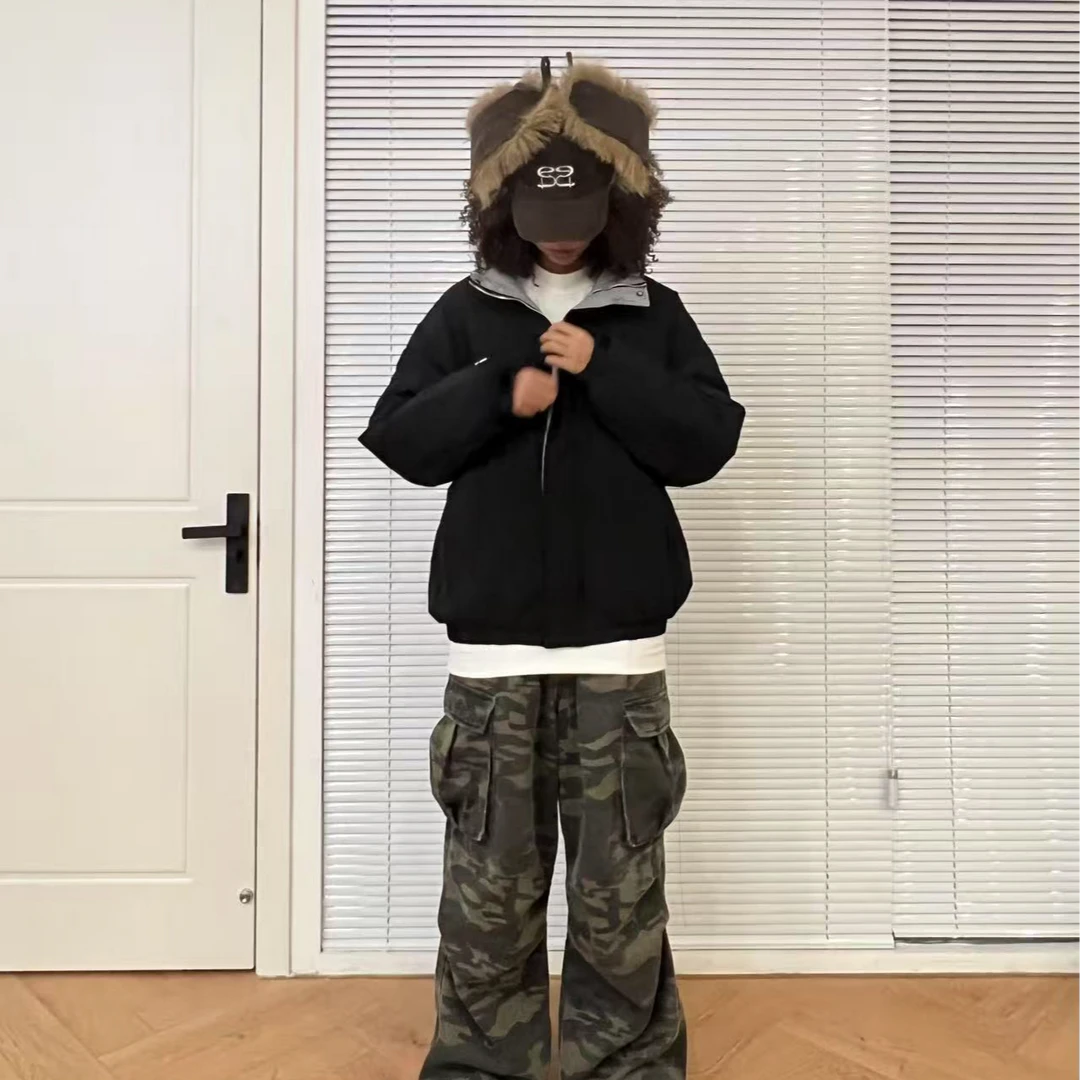 【线上商店】Cleanfit棉服冬季外套男潮牌飞行员夹克棉衣棒球服