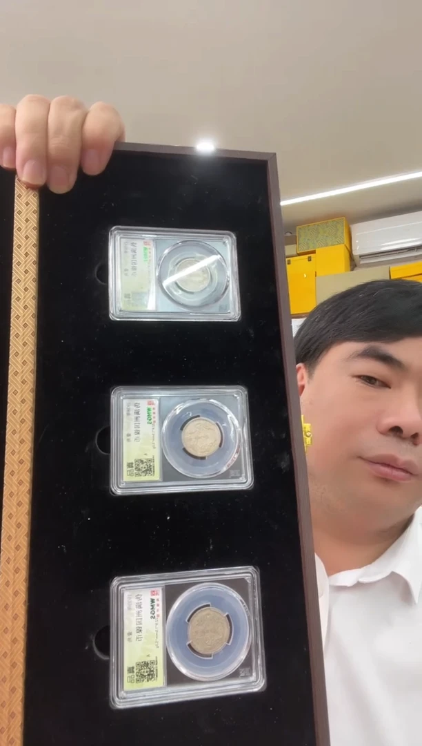 金属民国机制币 双龙三枚 同分数随机发