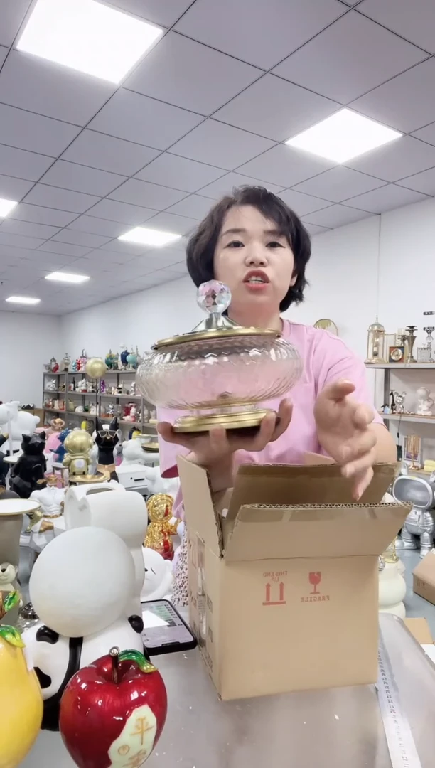 悦美蜂窝玻璃糖果罐