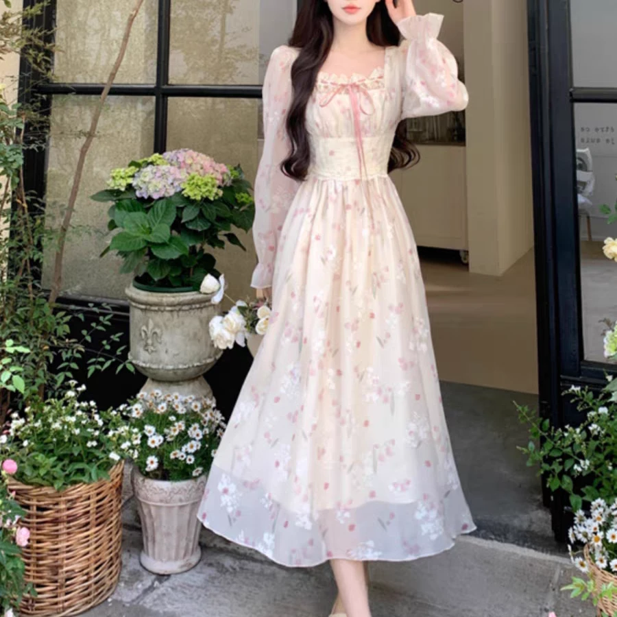 A1101-1200夏季全新女样衣仙气连衣裙新款小众气质洋气时尚百搭