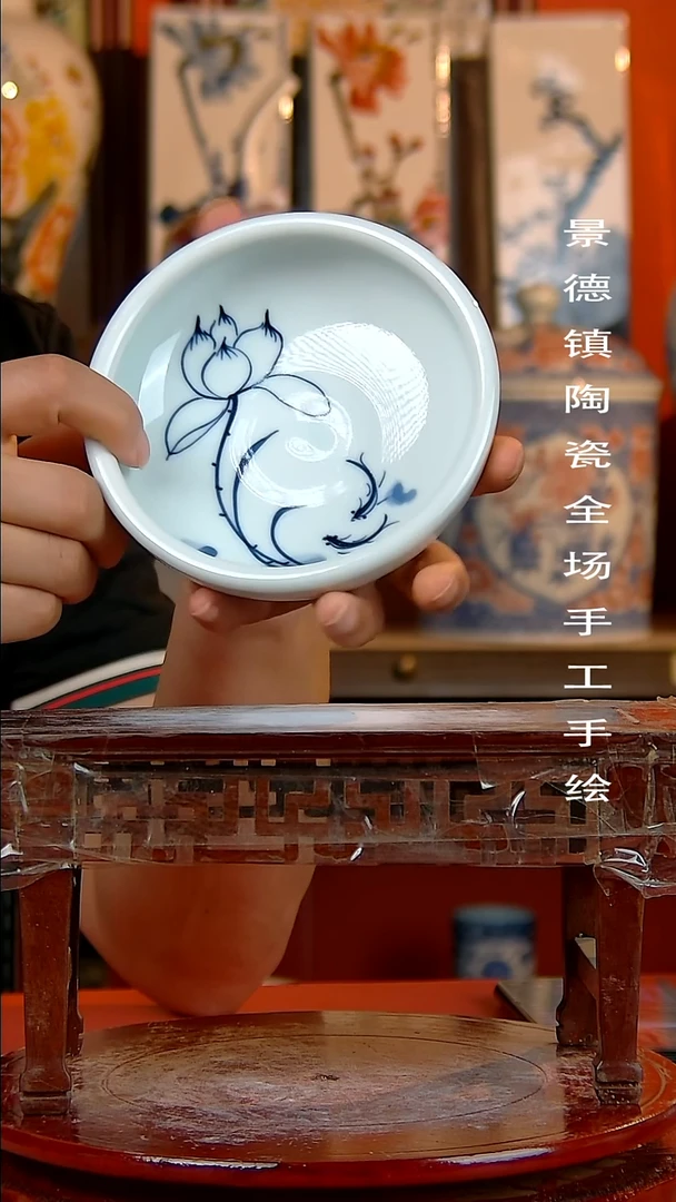 摆件景德镇陶瓷 手工手绘
