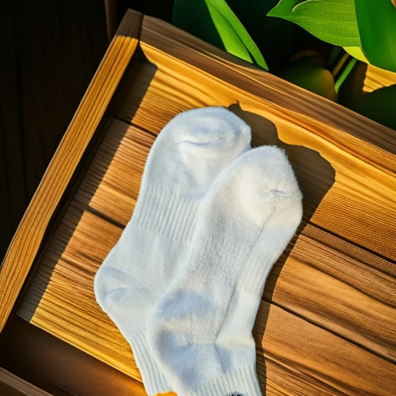 男士毛巾底运动袜E06中筒透气吸汗纯色