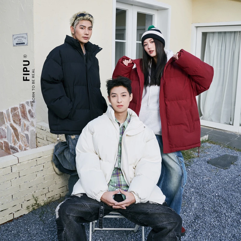 冬季立领棉衣外贸男女同款情侣面包服保暖棉袄男加厚宽松棉服外套