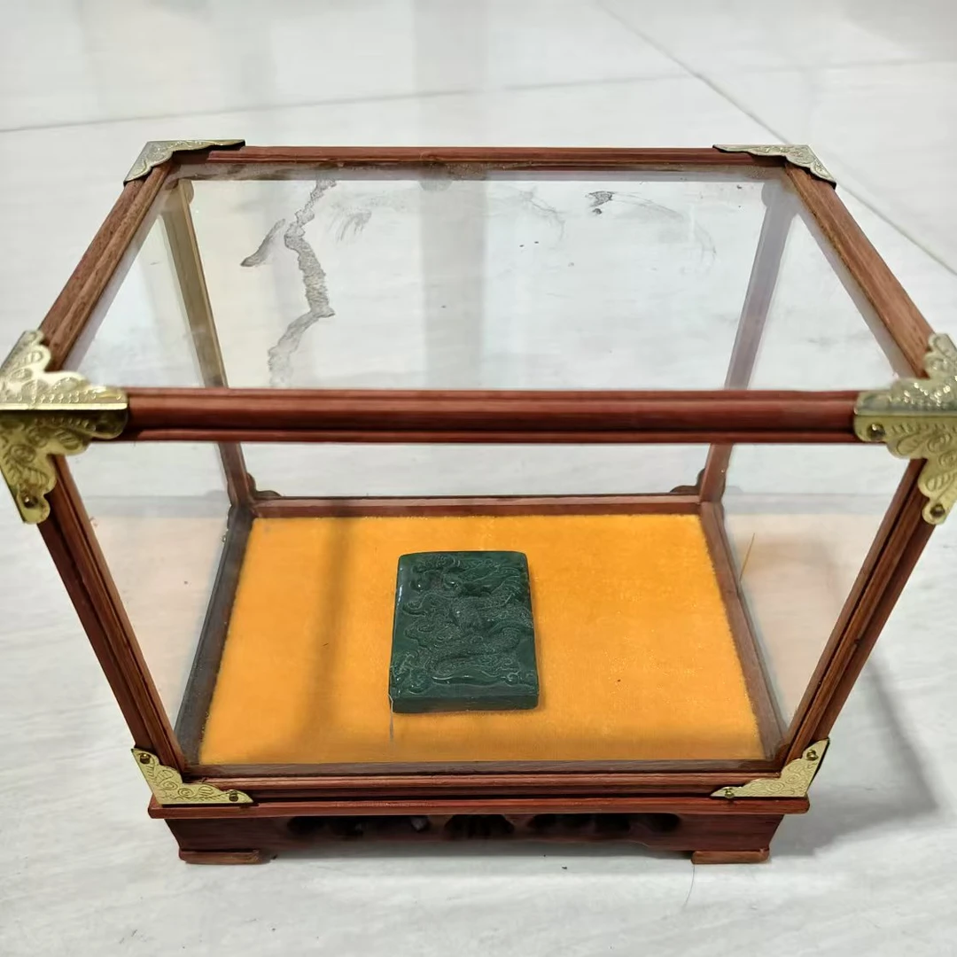 绿龙牌小 室内摆件把玩件展柜装饰品展示盒仿古工艺品盒子