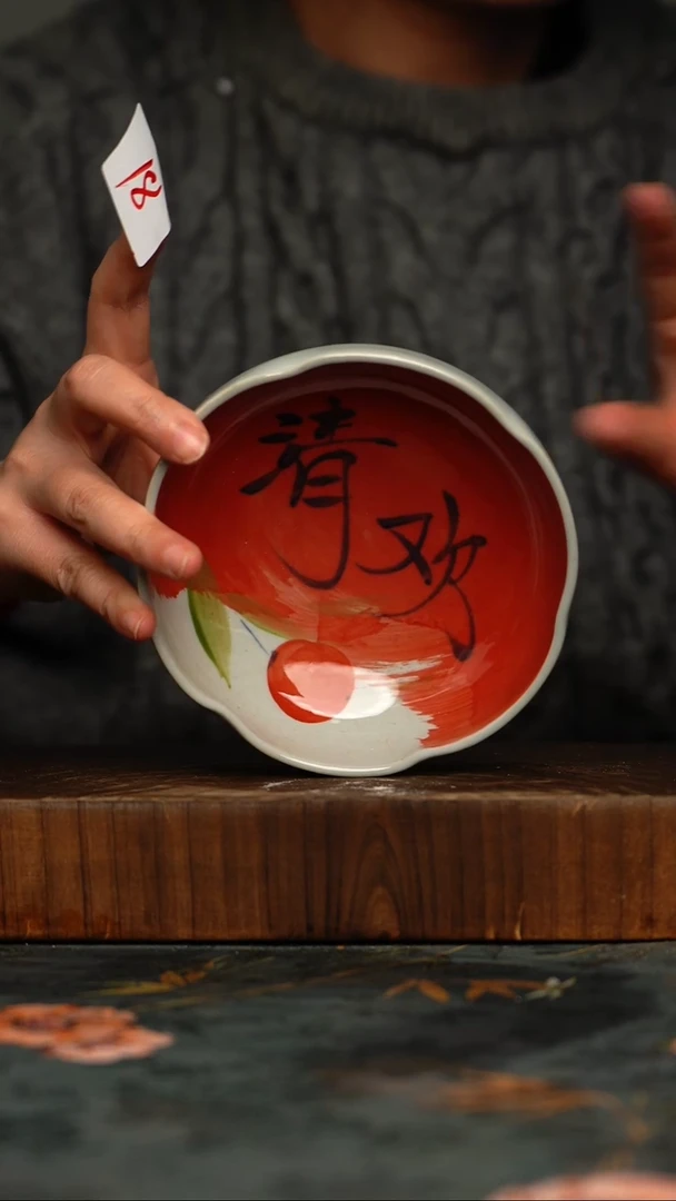 瓷片釉下彩手工手绘同款陶器