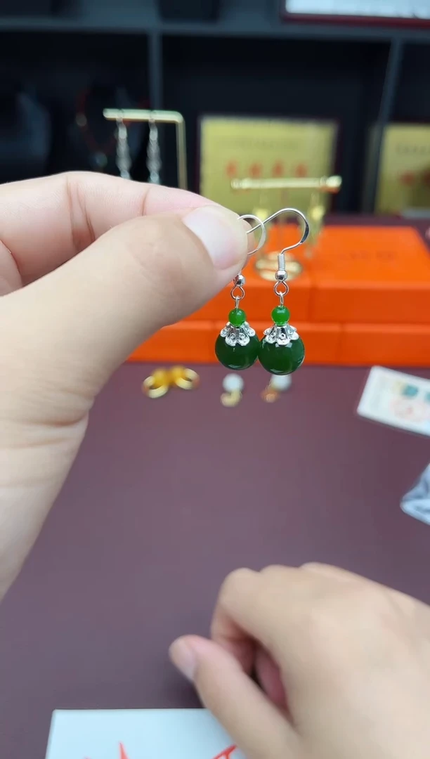 玛瑙/玉髓耳饰银S925镶嵌733000