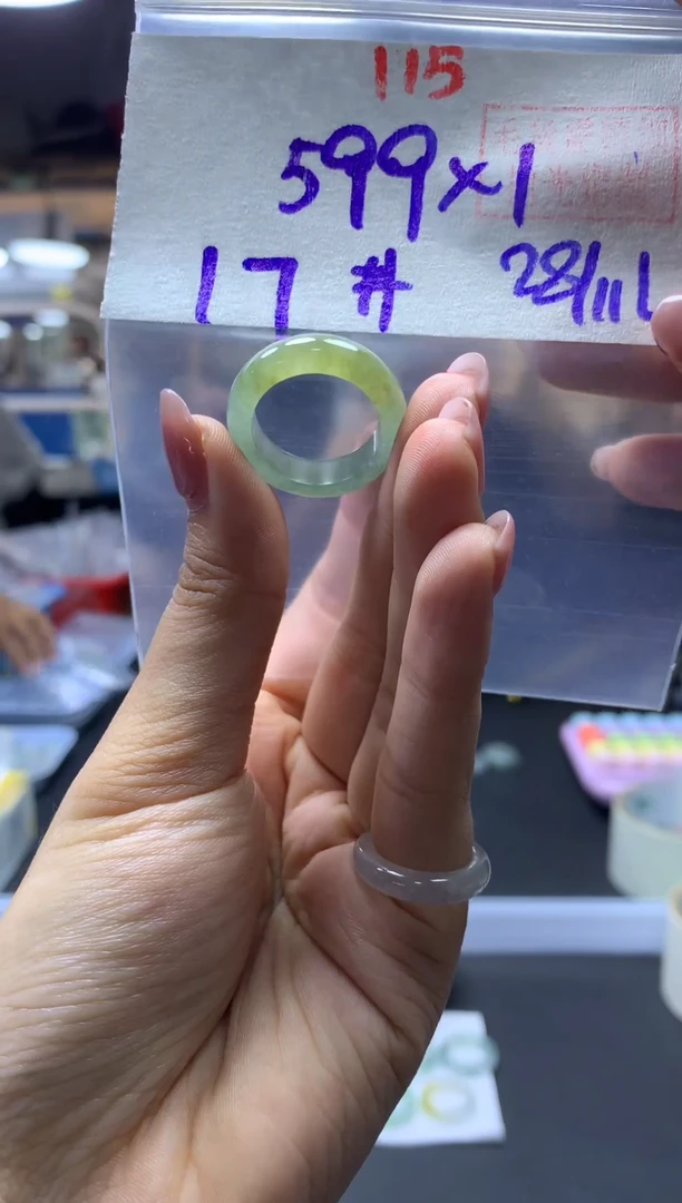 未镶嵌定制翡翠戒圈#599元-毛货需精细抛光
