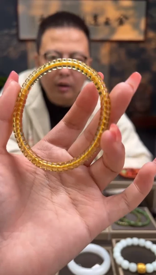 【闪购商品】蓝珀裸石未镶嵌手串卡6mm