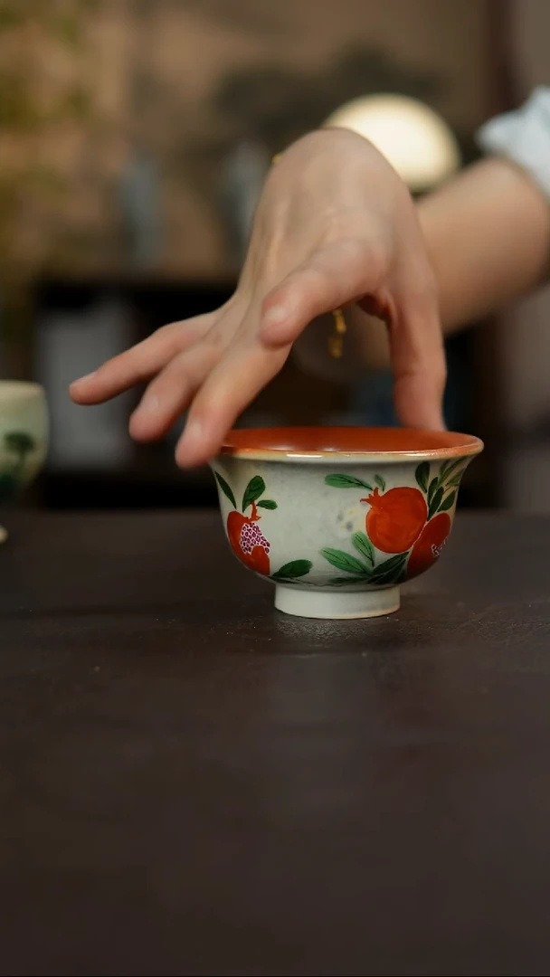 杯景德镇陶瓷杯碗柴烧多人