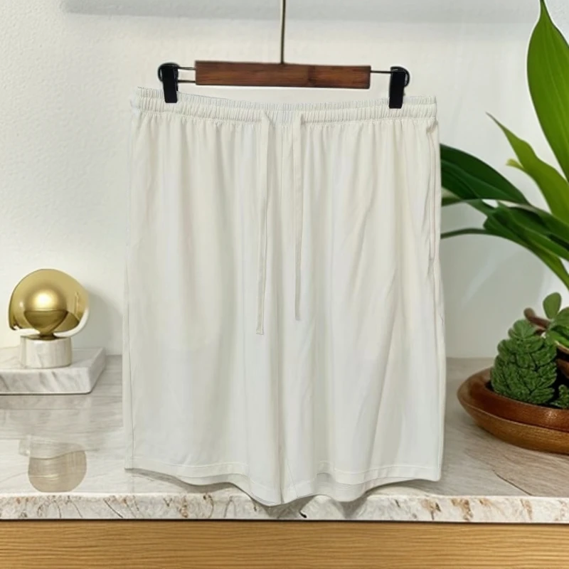 兰精莫代尔夏季百搭灰色休闲短裤家居裤薄款男款居家睡裤简约透气