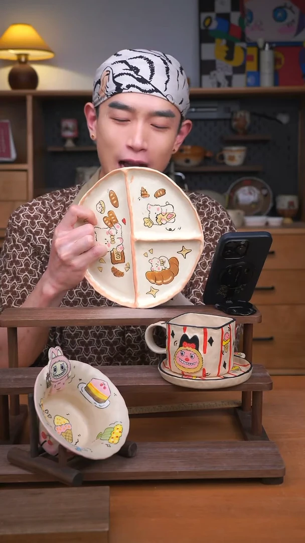 杯子景德镇可爱设计师款陶瓷