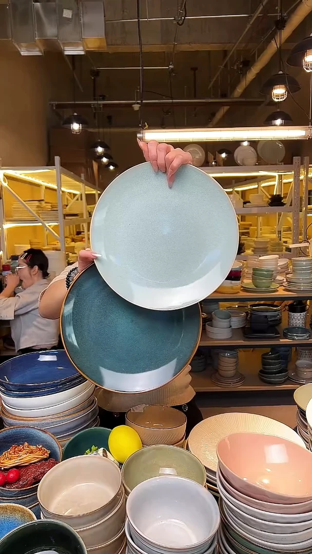 瓷79外贸尾货窑变釉下彩默认微瑕