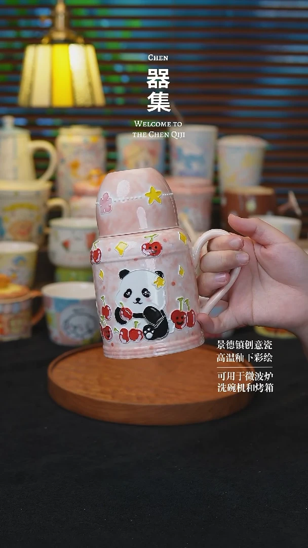 摆件17景德镇纯手工手绘创意瓷