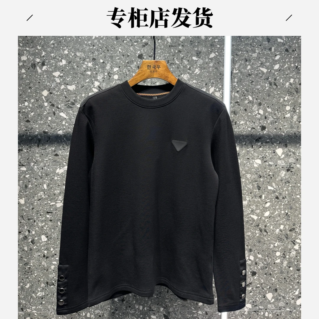 秋冬男士黑色欧货高档长袖休闲修身高领商务卫衣百搭潮流打底9218
