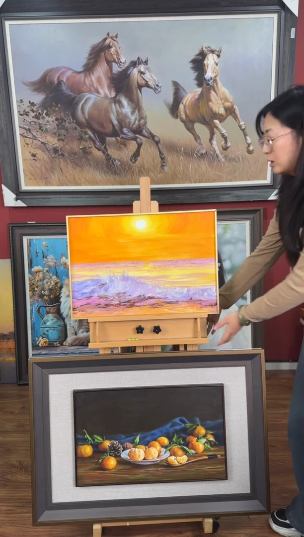 油画【5号】约53*35cm丨朝鲜原创纯手绘孤品油画丨顺丰包邮