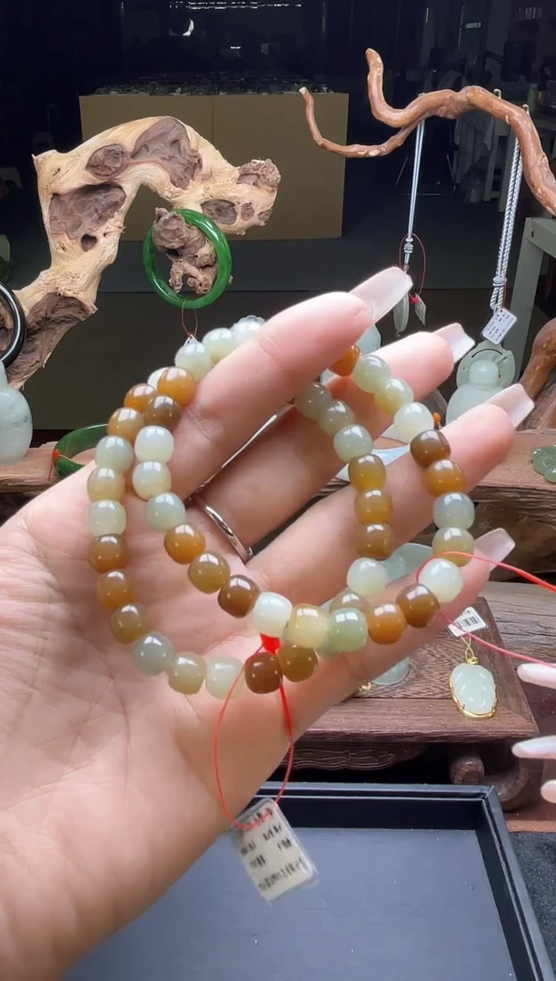 【闪购商品】和田玉手串未镶嵌新疆混掉多宝卡8老型 多样性发一
