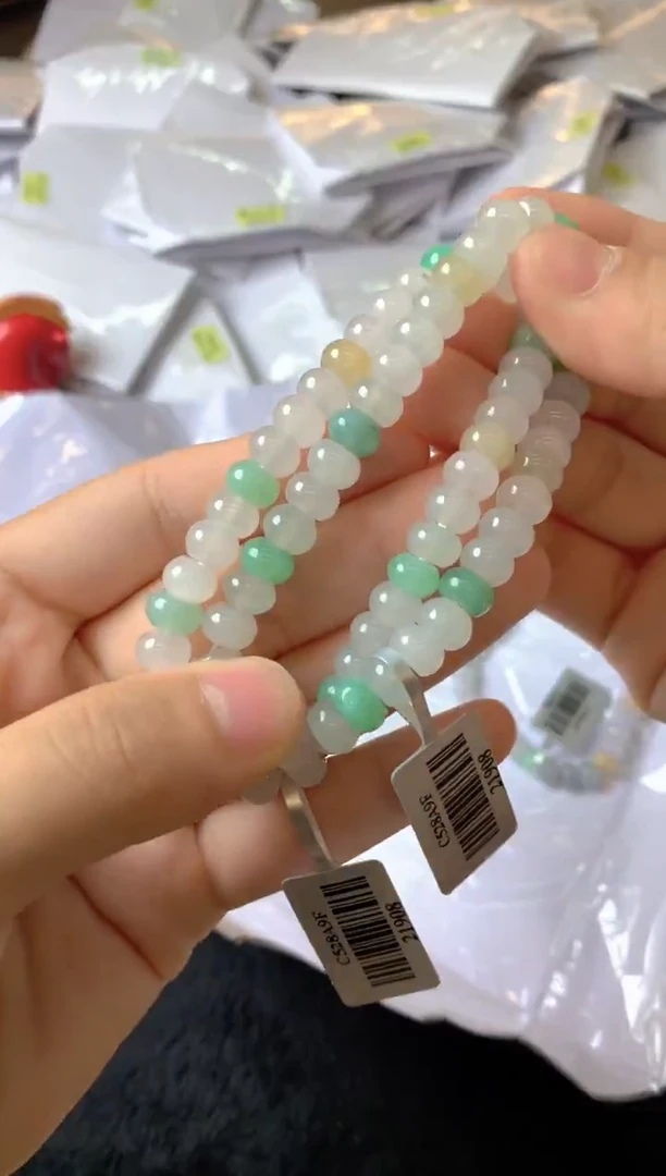 未镶嵌定制翡翠冰****水手串