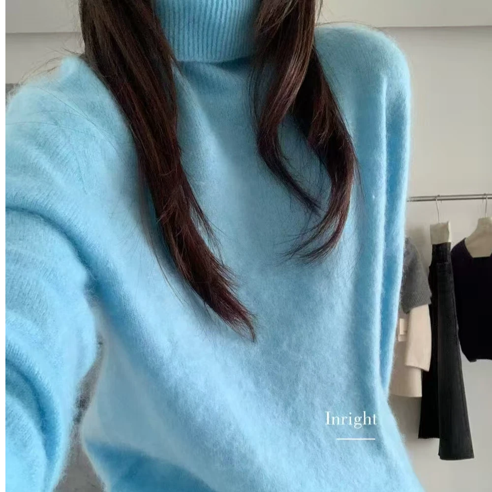 【十一甄选】云朵触感拉绒高领韩系简约百搭长袖