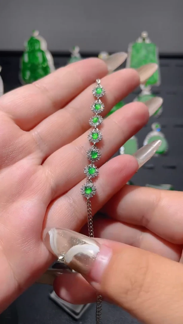 【闪购商品】翡翠手链未镶嵌天然A货翡翠21