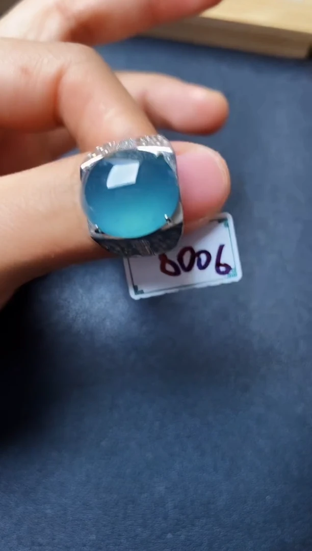 银S925镶嵌戒指翡翠22222222