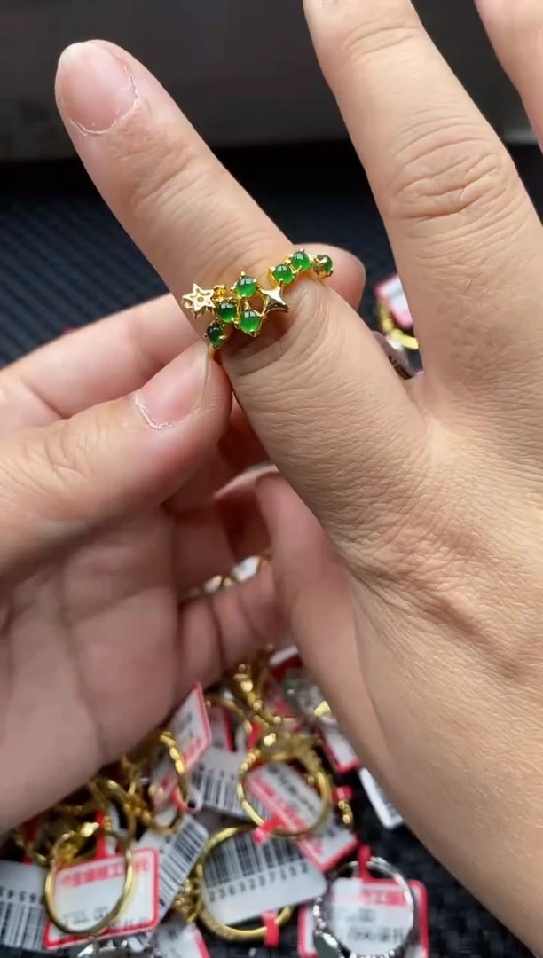 【闪购商品】翡翠戒指银S925镶嵌5555555-1