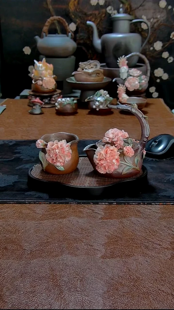 黄老师康乃馨半提梁宝瓶套装