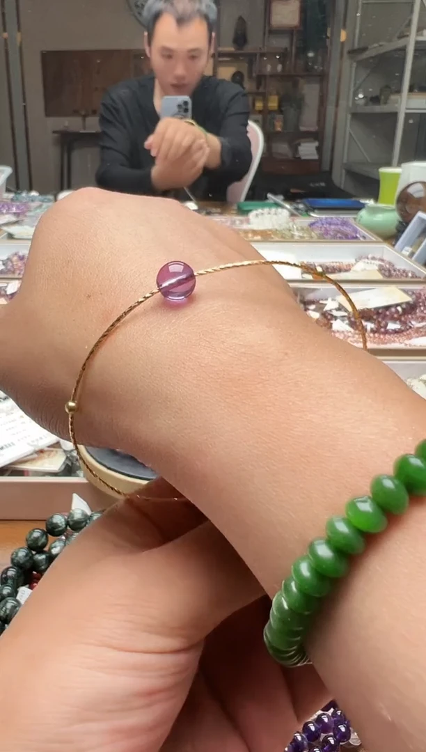 水晶手链未镶嵌银镯子 多样性发一