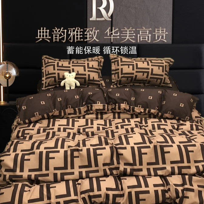 【7天试睡】【DR专柜直发】轻奢高级感印花磨毛四件套加厚高贵