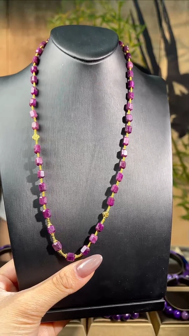 苏纪石（舒俱来）未镶嵌项链k金南非舒俱来老矿