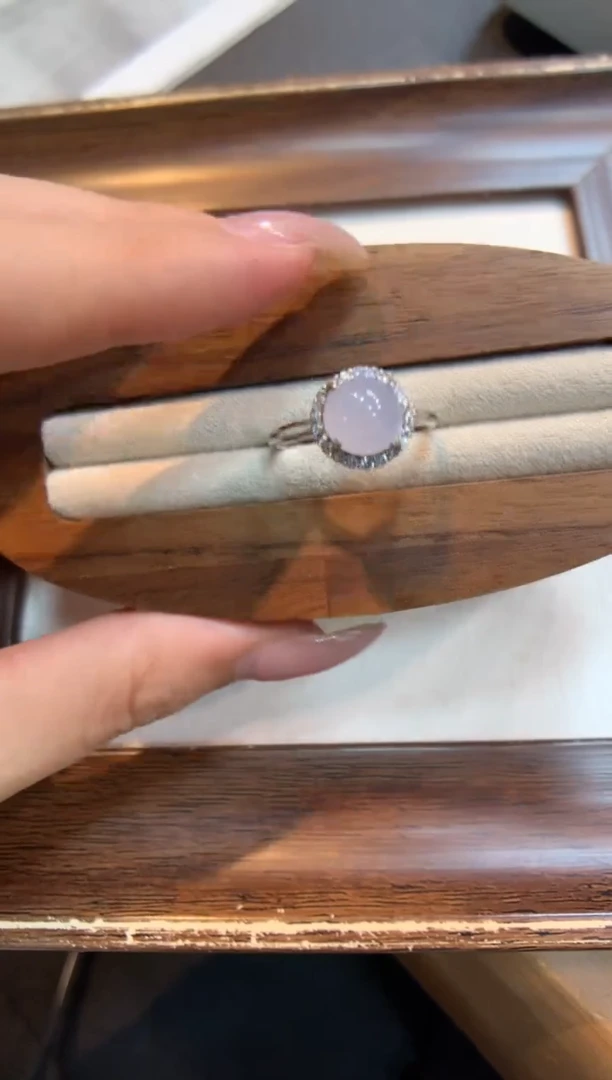 银S925镶嵌戒指翡翠戒指