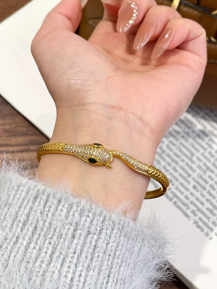 铜合金手镯 蛇节手镯卡扣百搭