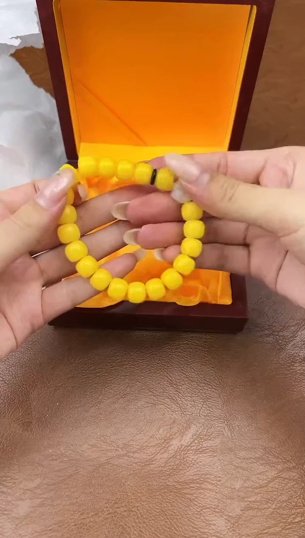 万家文玩阁黄玉菩提链接@@L052