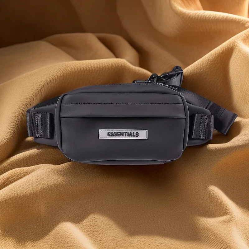 Essentials 纯色Logo微标 单肩包 男女同款 黑色
