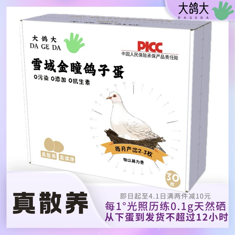 农家散养30枚新鲜大鸽子蛋孕妇宝宝老人辅食煲汤滋补