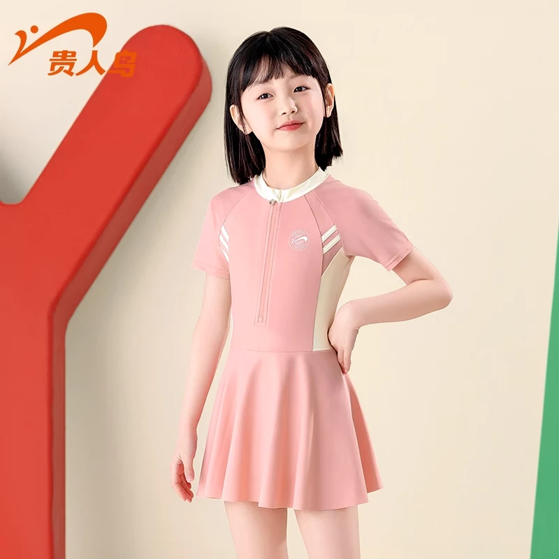 儿童泳衣女童连体游泳衣2025新款女孩宝宝中大童防晒泳装夏