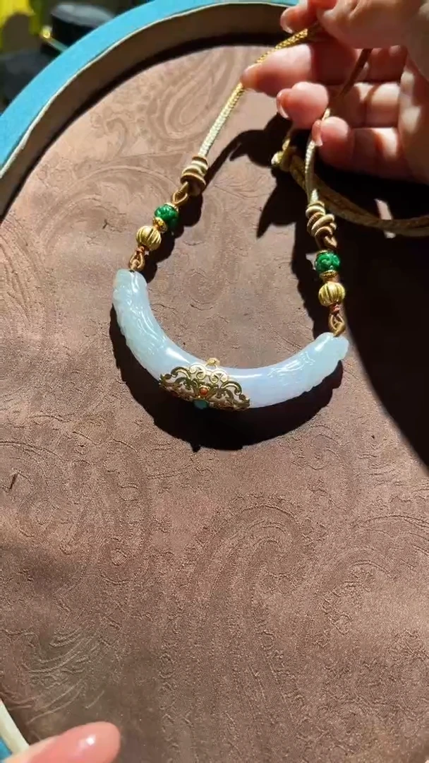 项链未镶嵌翡翠红翡绿翠