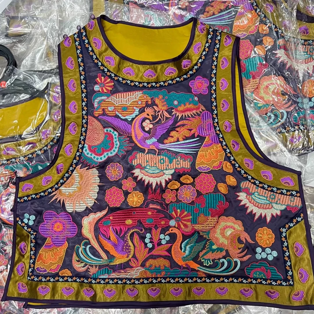 蛋娘专属——春季新款中式重工刺绣马甲外套女(不退不换）