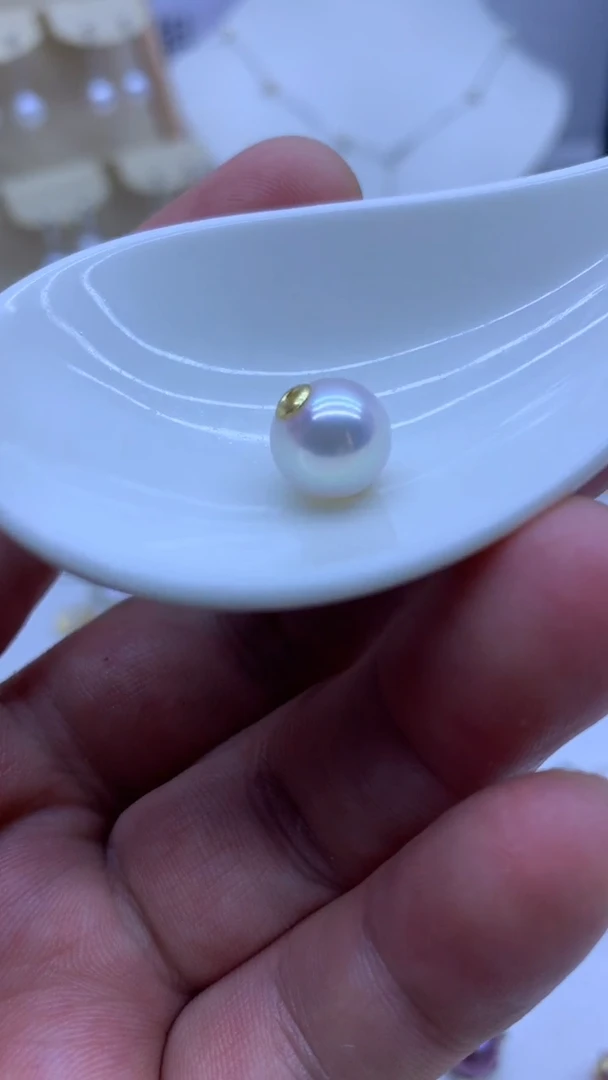 淡水珍珠银S925镶嵌吊坠(不含链)10-11