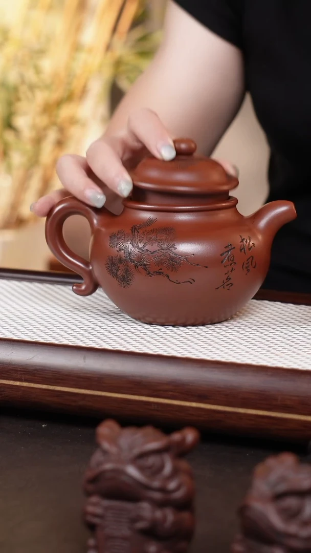 茶壶紫砂紫砂莲子壶