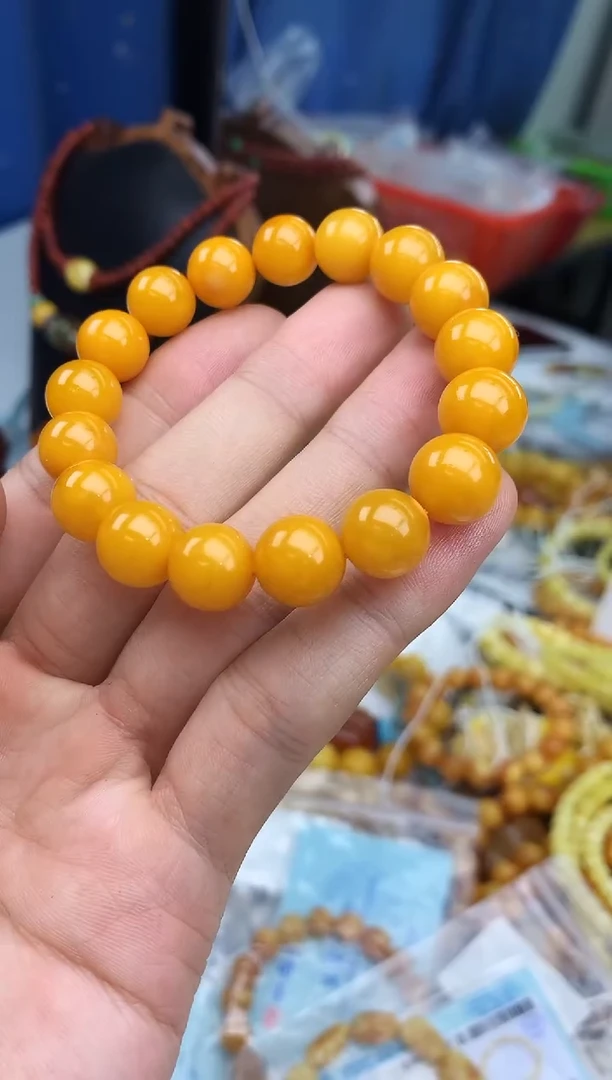 裸石蜜蜡未镶嵌手串卡11