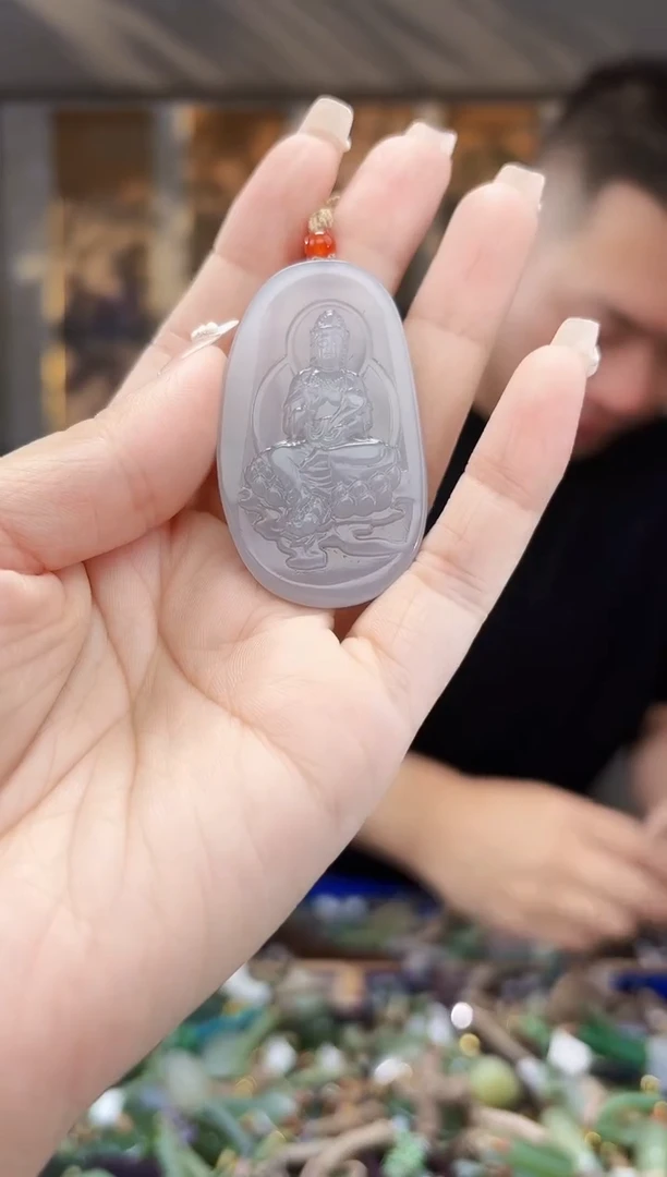 和田玉未镶嵌挂件拍一发一