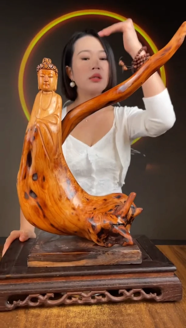 柏木（崖柏）手工摆件,先抢先得! 编号:74