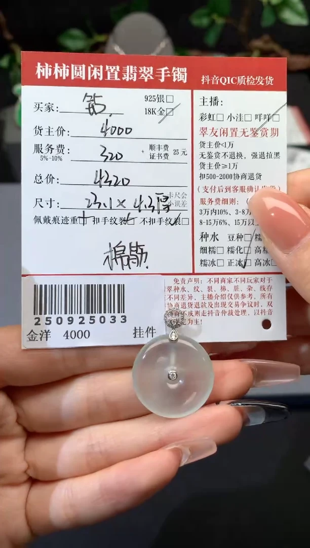 颈饰18K金镶嵌翡翠姐姐250925033