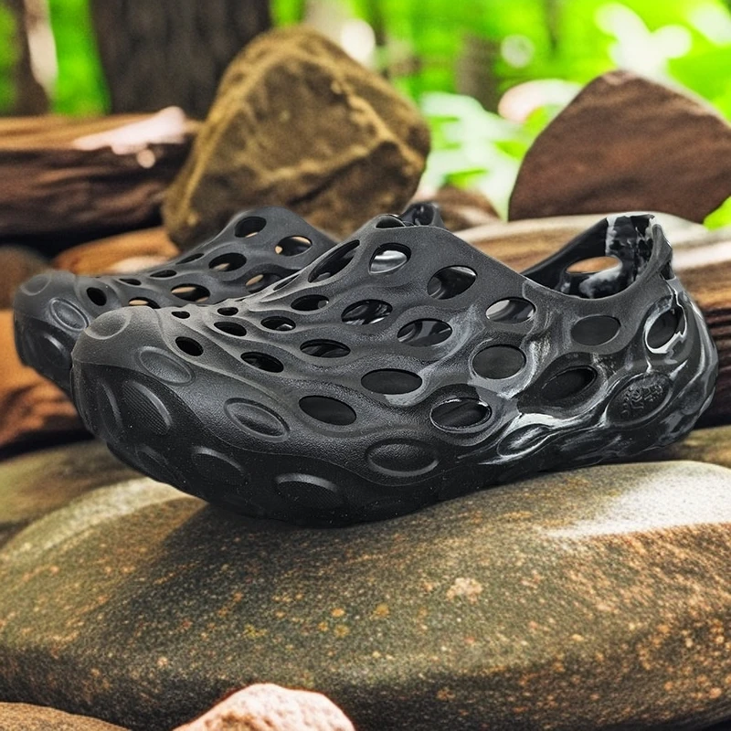 Traceable大脚丫海边洞洞鞋男士夏季涉水溯溪鞋防滑包头沙滩凉鞋