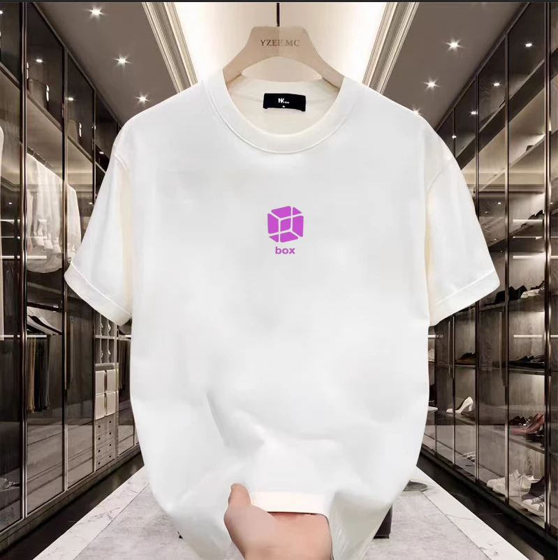 【光变盒子】纯棉夏季新款时尚百搭圆领休闲短袖T恤半袖情侣