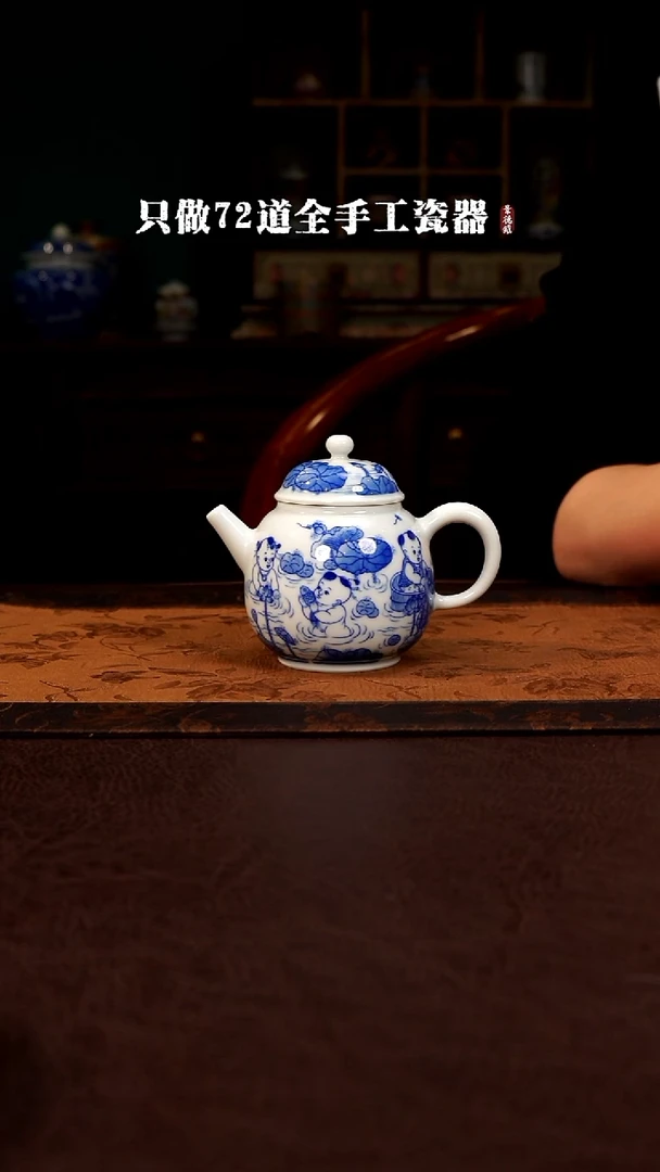 摆件陶似**年景德镇现代手工手绘陶瓷