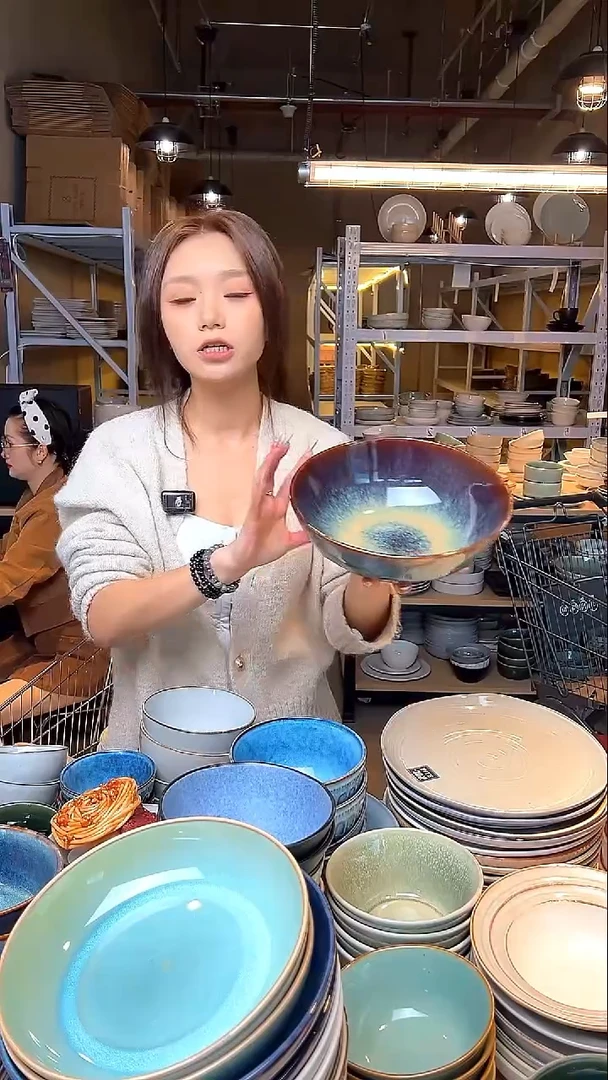 瓷63【瑕疵】外贸尾货窑变釉下彩