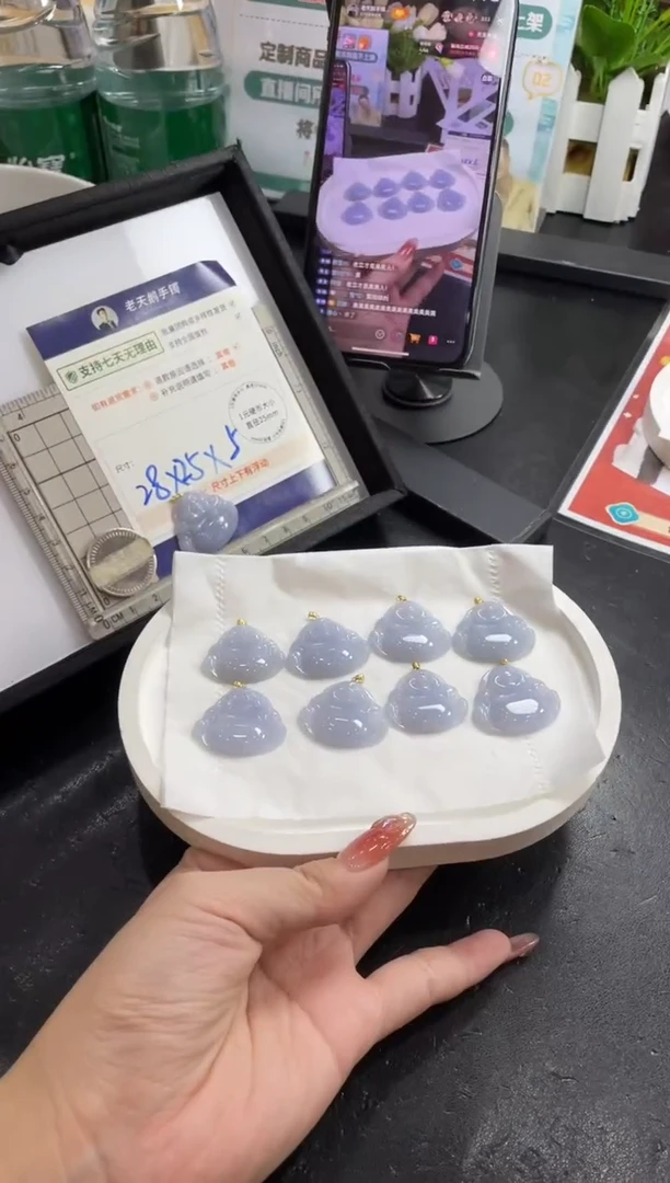 【闪购商品】翡翠挂件18K金镶嵌Z佛公FL13配绳/多样性发其一CP