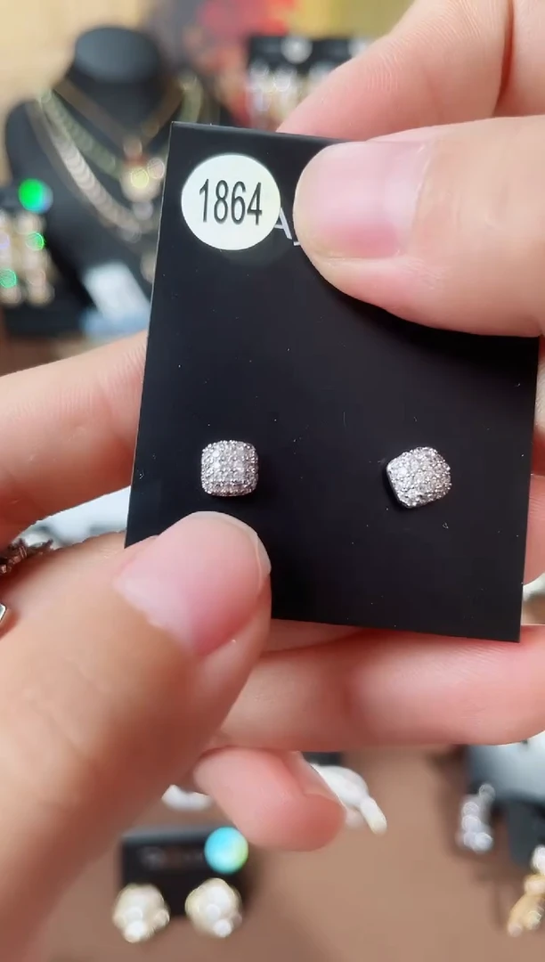 铜合金合成立方氧化锆925银豆1864